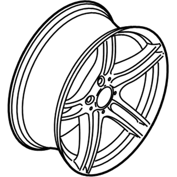 BMW 36-11-6-791-999 Disc Wheel, Light Alloy, Bright-Turned