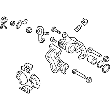 Hyundai 58400-1R300 Disc Brake Assembly-Rear, RH