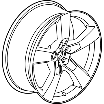 GM 19301170 20x8-Inch Aluminum 5-Spoke Front Wheel in Black