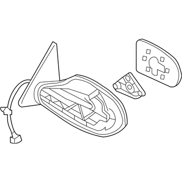 Nissan 96301-JA04A Mirror Assy-Outside, RH