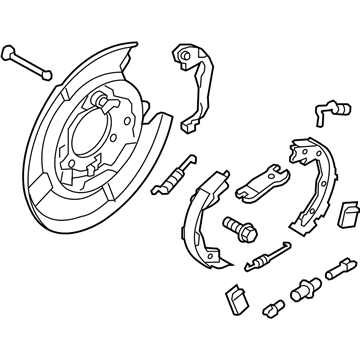 Nissan 44010-3NA5C Brake Assy-Parking, Rear LH