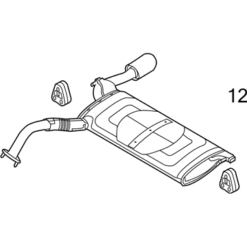 Kia 28710A7880 Rear Muffler Assembly