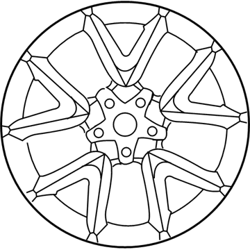Nissan 40300-9DA1B ALUM Wheel (19X8 5SPOKE Split Lt Silver)