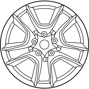 Nissan 40300-9DA1C ALUM Wheel (18X8 5SPOKE Split Dk Silver)