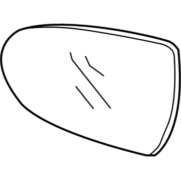 Hyundai 87611-F2050 Glass Holder Assembly-Outside Rear View, LH