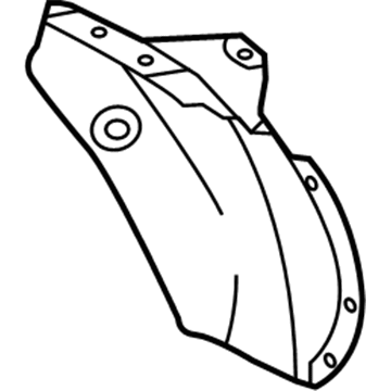 Hyundai 86825-G3000 Rear Wheel Rear Guard Assembly, Left