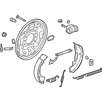 Hyundai 58400-1R000 Drum Brake Assembly-Rear, RH