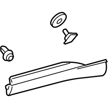 Lexus 75075-48070 Moulding Sub-Assy, Rear Door, Outside RH