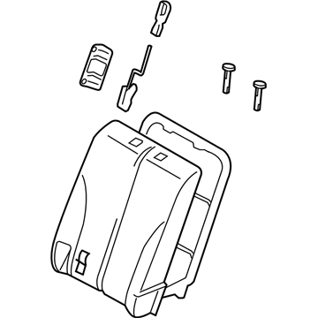 Nissan 88650-EM00A Back Assembly-Rear Seat, L