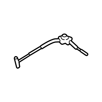 Hyundai 81471-D2000 Rear Door Inside Handle Cable Assembly, Left