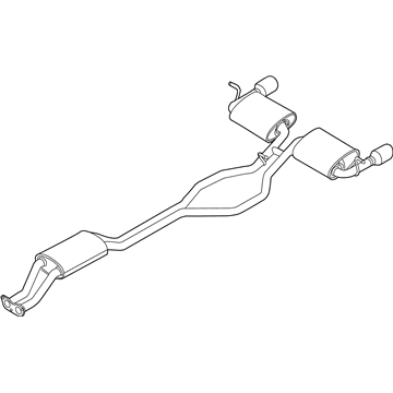 Ford DA1Z-5230-B Muffler & Pipe