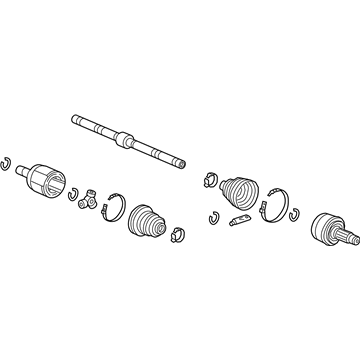 Honda 44305-T7W-A03 Driveshaft Assembly, Passenger Side