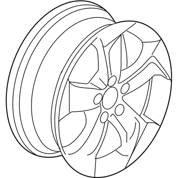 Honda 42700-T7W-AC1 DISK, ALUMINUM WHEEL (17X7) (1/2J) (CITIC DICASTAL)