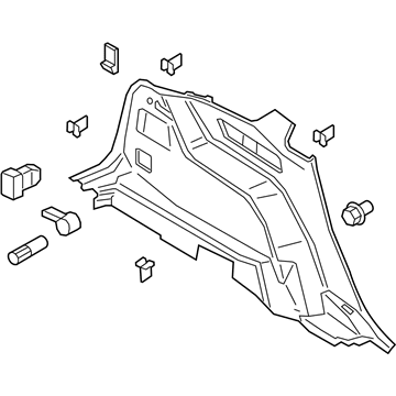 Ford FT4Z-5831013-AF Quarter Trim Panel