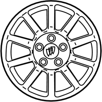 GM 9595009 Wheel Rim-17X6.5 Aluminum 52Mm Offset 115.0 Bellcrank *Machine Face