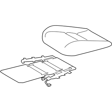 Lexus 71072-78070-A4 Front Seat Cushion Cover Sub-Assembly, Left (For Separate Type)
