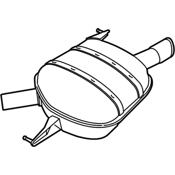 BMW 18-30-7-637-097 Rear Silencer, Left, With Exhaust Flap