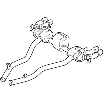 BMW 18-30-7-883-599 REAR MUFFLER WITH EXHAUST FL