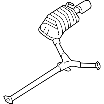 Hyundai 28700-3L355 Tail With Muffler Pipe, Right