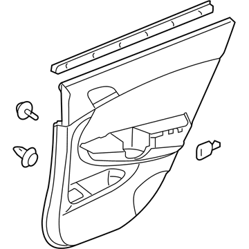 Honda 83752-TA5-A63ZB Lining, L. RR. Door (Lower) *NH686L* (LEA) (QP LIGHT WARM GRAY)