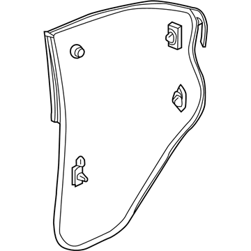 Honda 72850-TR3-A01 Weatherstrip, L. RR. Door