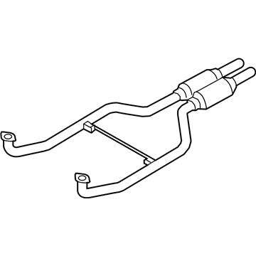 BMW 18-30-7-607-873 Front Silencer, Left
