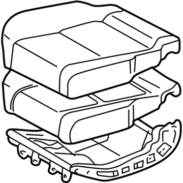Toyota 71460-0C040-B0 Lower Seat Assembly