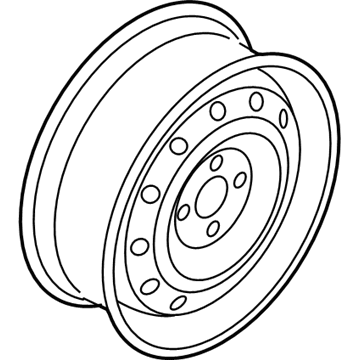 Hyundai 52910-1G105 Steel Wheel Assembly
