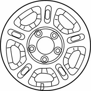 Ford 1L5Z-1015-EA Wheel, Steel