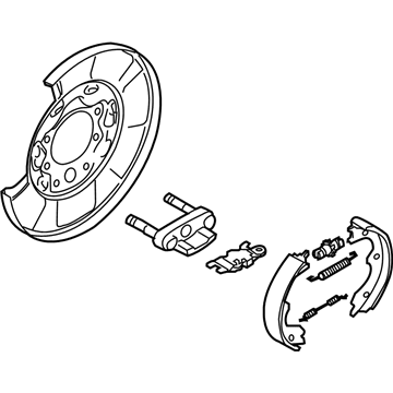 Infiniti 44010-WL06A Brake Assy-Parking, Rear LH