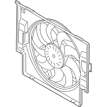 BMW 17-11-2-284-887 Radiator Condenser Cooling Fan