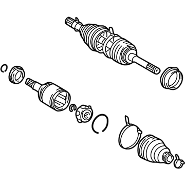 Lexus 43430-60040 Shaft Assembly, Front Drive