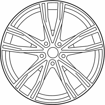 BMW 36-11-8-089-563 DISK WHEEL, LIGHT ALLOY, IN