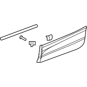 Honda 75333-TLC-A01 Garnish Assy., L. RR. Door (Lower)