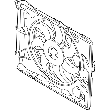 BMW 17-42-7-562-080 Radiator Cooling Fan Assembly