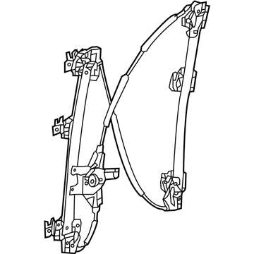 Infiniti 80721-3JA0A Door Window Regulator Assembly, Left