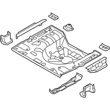 Hyundai 65520-3X510 Panel Assembly-Rear Floor Rear Complete