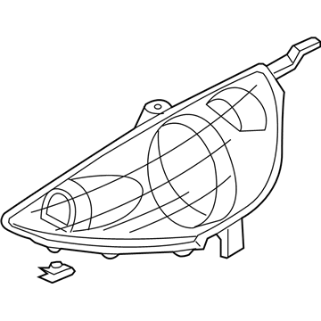 Honda 33101-SLN-A01ZA Headlight Unit, Passenger Side (Vivid Blue Pearl)