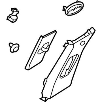 Hyundai 85840-2W100-OM Trim Assembly-Center Pillar Upper RH