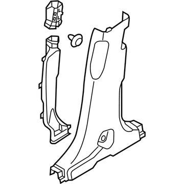 Hyundai 85845-B8000-NBC Trim Assembly-Center Pillar Lower RH