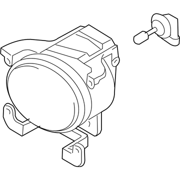 Hyundai 92201-25500 Front Driver Side Fog Light Assembly