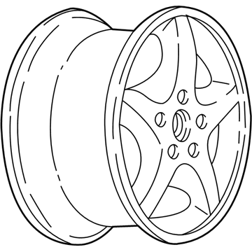 GM 9593750 Wheel Rim-16X6.5J Aluminum 52Mm Outside *Silver Spark