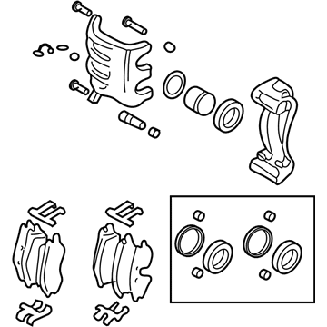 Hyundai 58400-26060 Disc Brake Assembly-Rear, RH