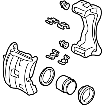 Honda 45019-S9V-A01RM Caliper Sub-Assembly, Left Front (Reman)