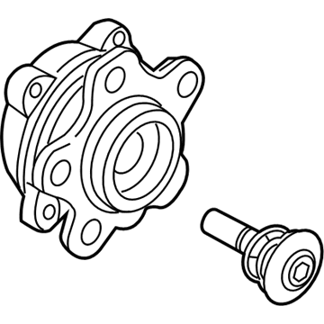 BMW 31-20-7-857-060 Wheel Hub With Bearing, Rear