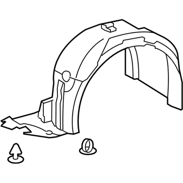 Lexus 53805-50050 Liner, Front Fender, RH