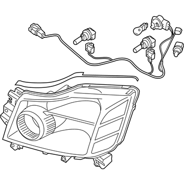 Nissan 26060-9FF0A Driver Side Headlight Assembly