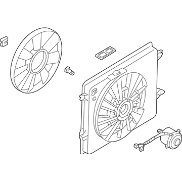 Nissan 21481-7B000 Motor & Fan Assy-With Shroud