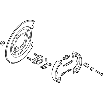 Nissan 44000-3TA6B Brake Assembly-Parking Rear RH