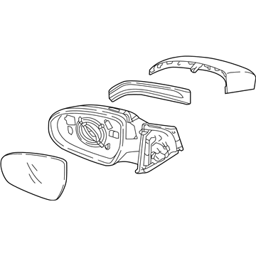 Hyundai 87620-D3990 Mirror Assembly-Outside RR View, RH
